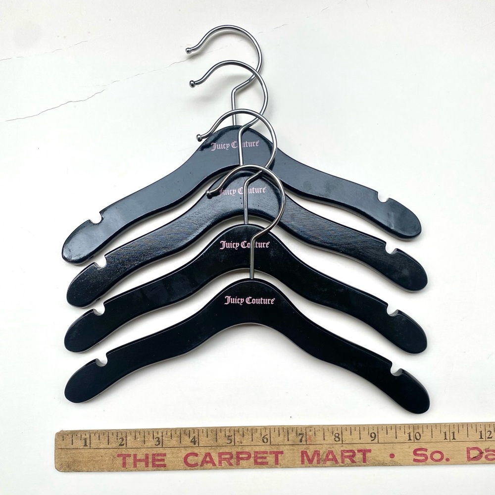 4 Juicy Couture Kids wooden HANGERS